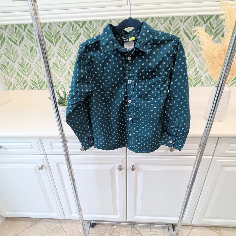 Green Mick Mack Ltd. Long Sleeve Dress Shirt 6